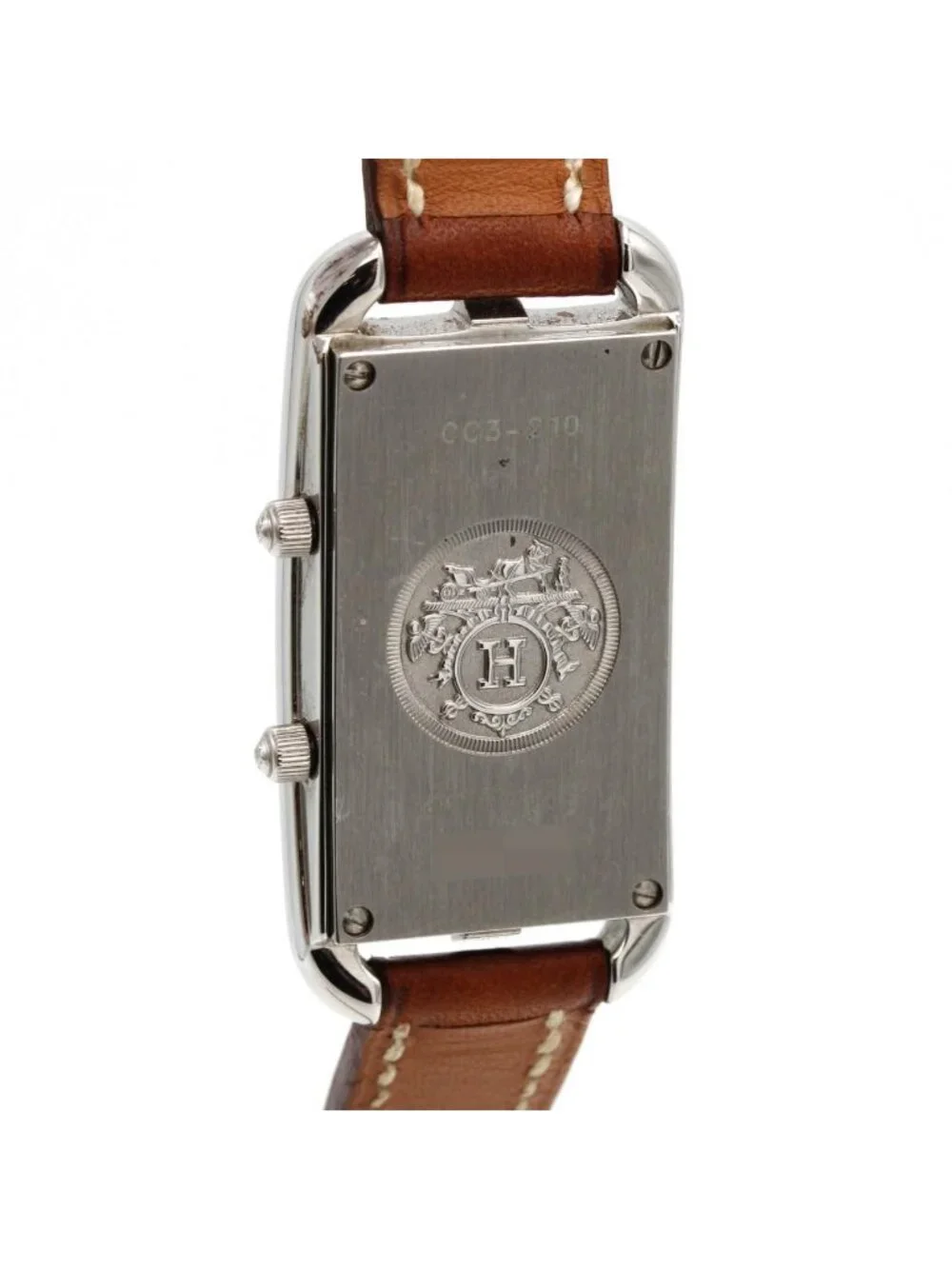 Hermes Cape Cod Deux Zone Double Tour SS Quartz Watch